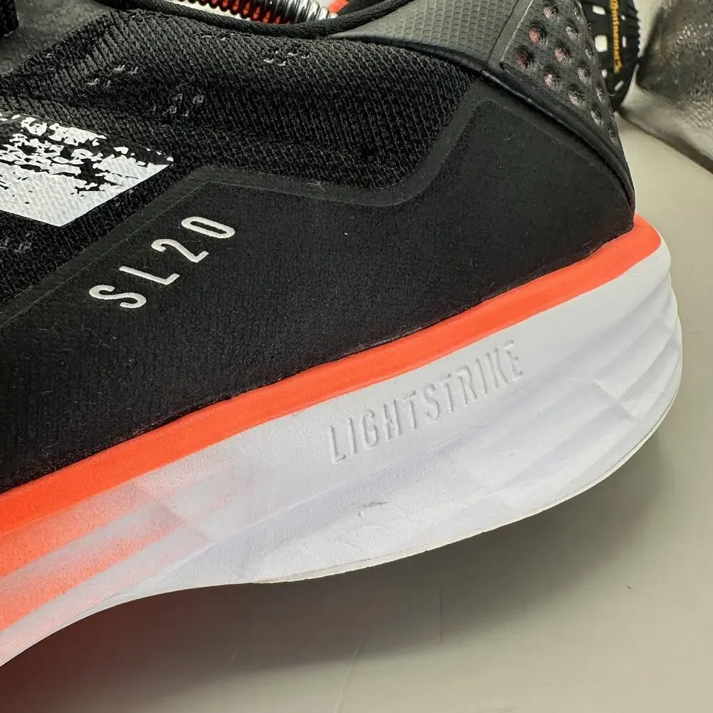 Adidas SL 20 Running Shoes Mens 11.5 Black Orange Lightstrike EG1144 Sneakers
